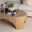 Shima Oval Light Brown Wood w/ Arched Legs Coffee Table