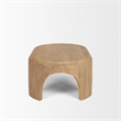 Shima Oval Light Brown Wood w/ Arched Legs Coffee Table