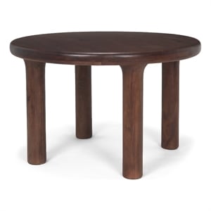 Mercana Soma 48&quot Red Brown Acacia Wood Round Dining Table