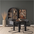 Soma Textured Black Acacia Wood Round Dining Table