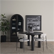 Soma Textured Black Acacia Wood Round Dining Table