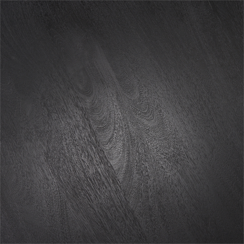 Soma Textured Black Acacia Wood Round Dining Table
