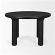 Soma Textured Black Acacia Wood Round Dining Table