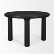 Soma Textured Black Acacia Wood Round Dining Table