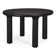 Soma Textured Black Acacia Wood Round Dining Table
