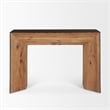 Tabor Natural Wood w/ Black Oak Waterfall Console Table
