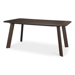 Welborn 72&quot Dark Brown Wood Rectangular Dining Table