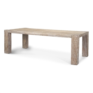 Mercana McArthur 94&quot Whitewash Reclaimed Wood Dining Table