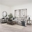 Mercana Furniture Romi Dark Brown Wood w/ Bottom Shelf Oval Coffee Table