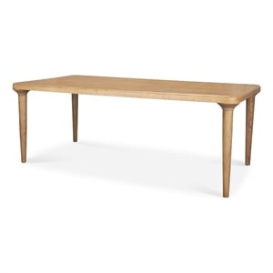 Mercana Suvan 84&quotW Light Brown Rectangular Oak Wood Dining Table