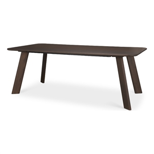 Welborn 84&quot Dark Brown Wood Rectangular Dining Table