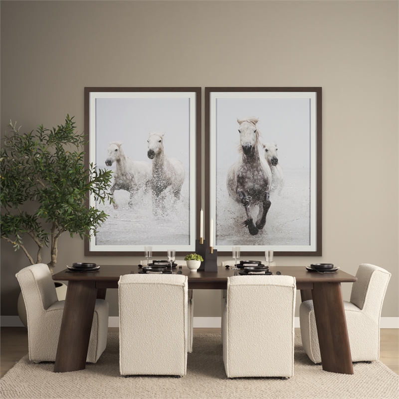 Jonan Solid Dark Brown Mango Wood Rectangular Dining Table