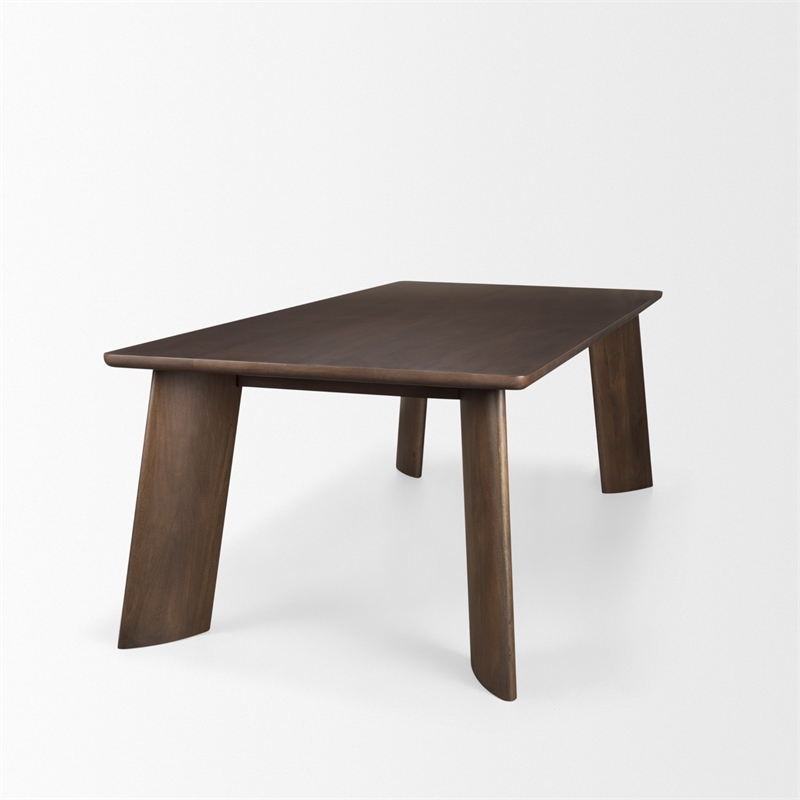 Jonan Solid Dark Brown Mango Wood Rectangular Dining Table