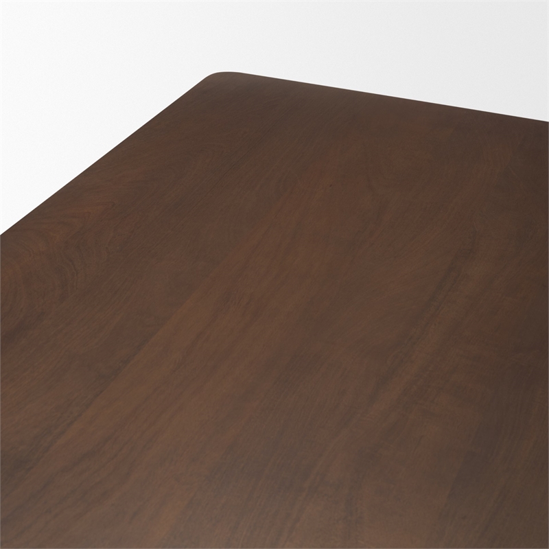 Jonan Solid Dark Brown Mango Wood Rectangular Dining Table