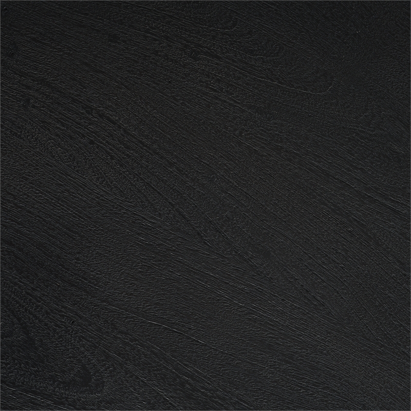 Mercana Sonel Matte Black Wood Pedestal Foyer Table