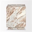 Mercana Matteo Solid Pink Marble Square Side Table