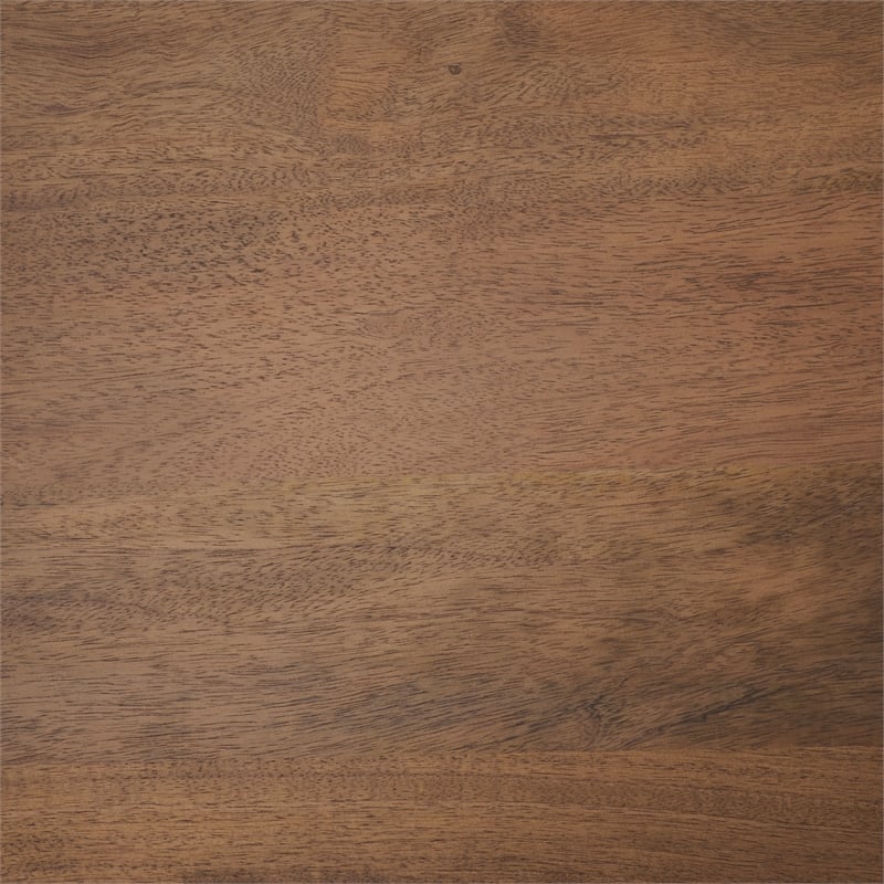 Mercana Arno Wood Sculptural Round Coffee Table in Warm Mid-Brown