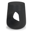 Cove Dark Brown Sculptural Open Side Table
