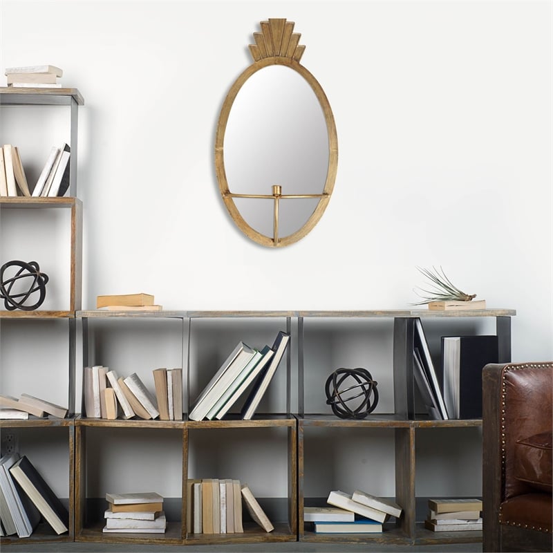 Caserta Oval metal wall mirror