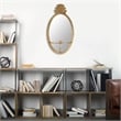 Caserta Oval metal wall mirror
