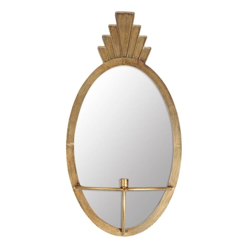 Caserta Oval metal wall mirror