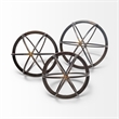 Galenna II (Medium) Black Metal Circular Decorative Orb