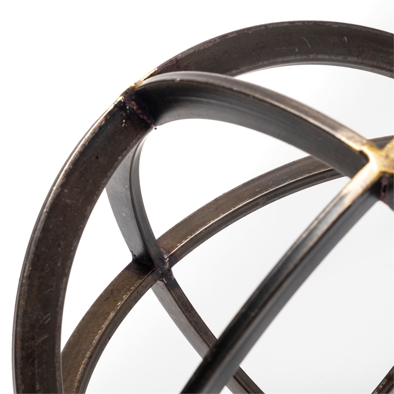 Galenna II (Medium) Black Metal Circular Decorative Orb