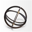 Galenna II (Medium) Black Metal Circular Decorative Orb