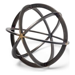 Galenna II (Medium) Black Metal Circular Decorative Orb