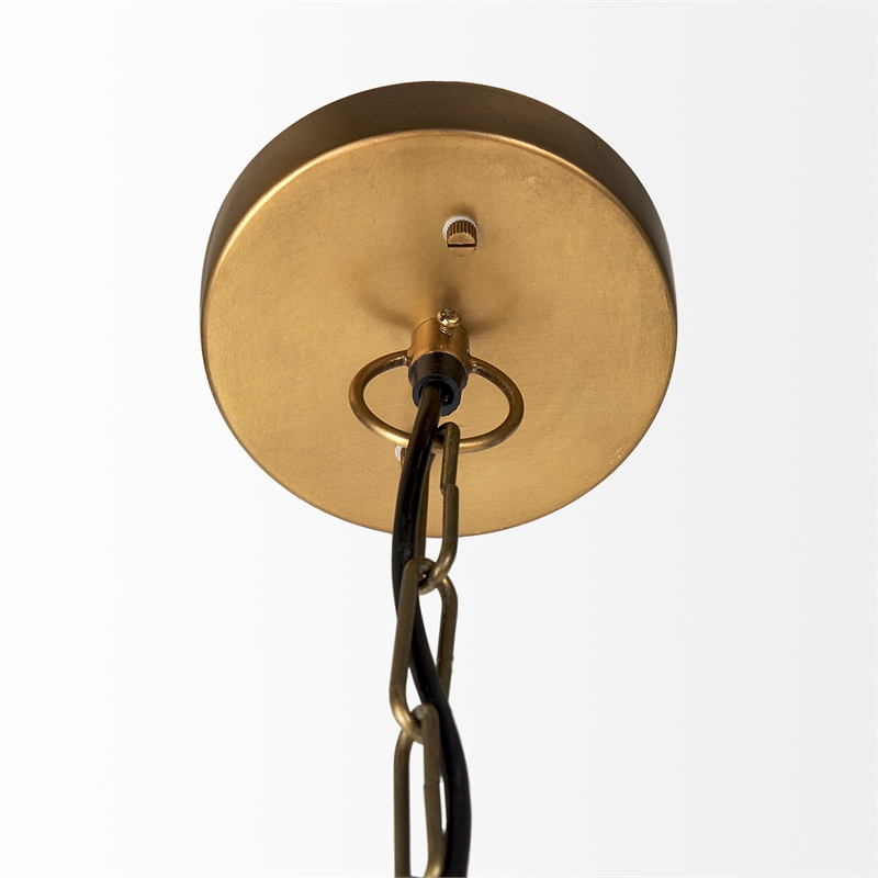 Fenton Black W/Antiqued Gold Accents Pendant Light