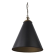 Fenton Black W/Antiqued Gold Accents Pendant Light