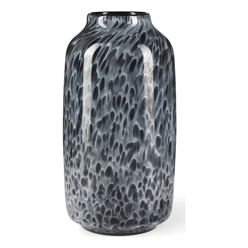 Masai Medium Black Mottled Glass Vase