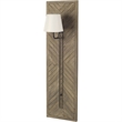 Vector 12.5x53 Brown Wood Body Copper Metal Rectangular Wall Sconce