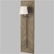 Vector 12.5x53 Brown Wood Body Copper Metal Rectangular Wall Sconce