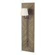 Vector Brown Wooden Body Copper Metal Rectangular Wall Sconce