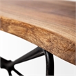 Papillion III Natural Solid Wood and Iron Dining Bench