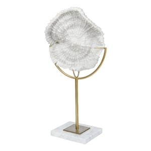 Sandy I (Small) White Coastal Sand Dollar Object
