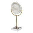 Sandy III (Large) White Coastal Sand Dollar Object