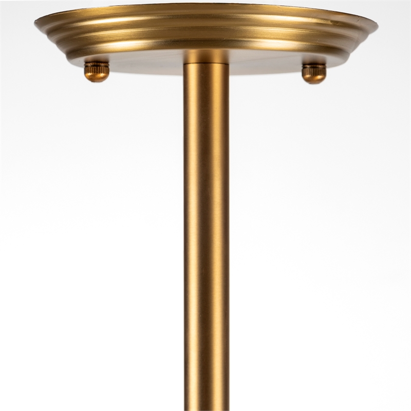 Rudyard Glass Globe and Gold Metal Chandelier
