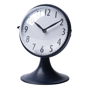 Weymouth Blue Metal Glass Dome Table Clock