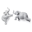 Maynard I Set of Grey Elephant Wall Decorations