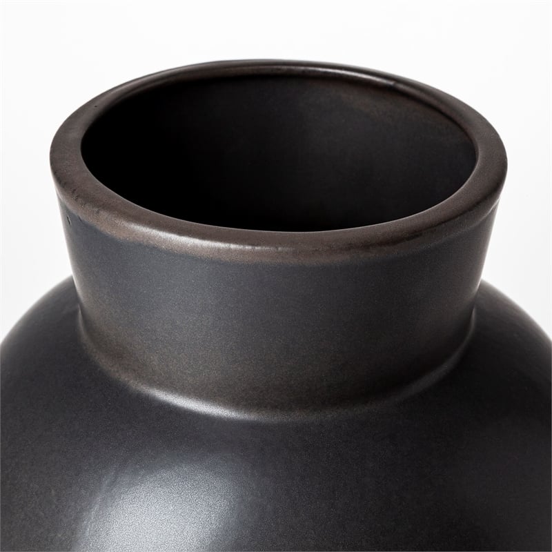 Laforge II Black Ceramic Vase
