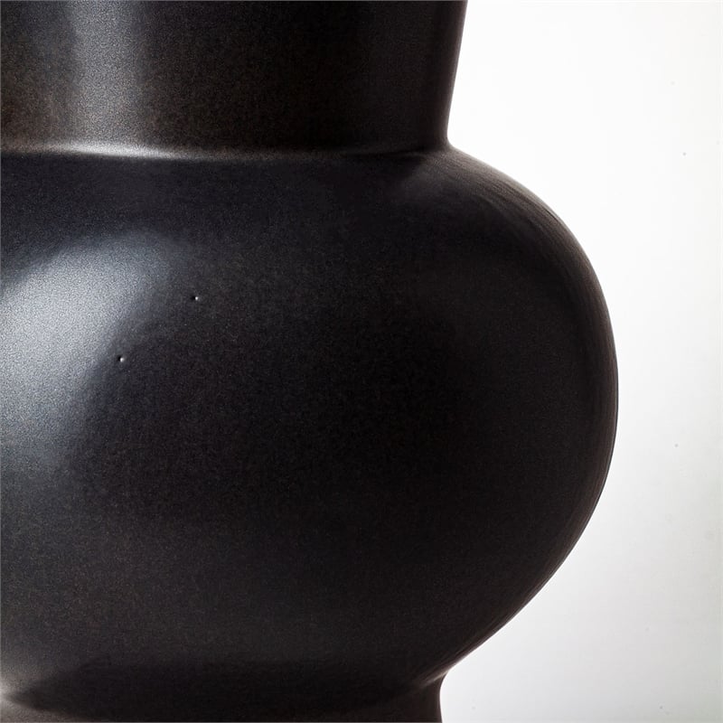 Laforge II Black Ceramic Vase
