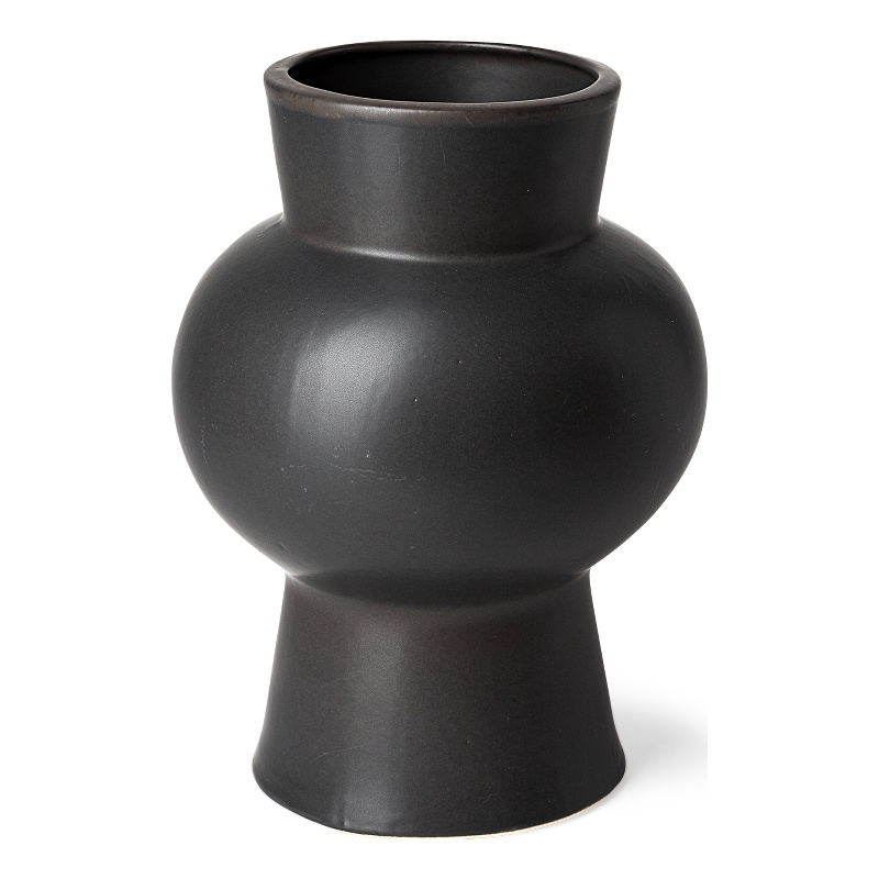Laforge II Black Ceramic Vase