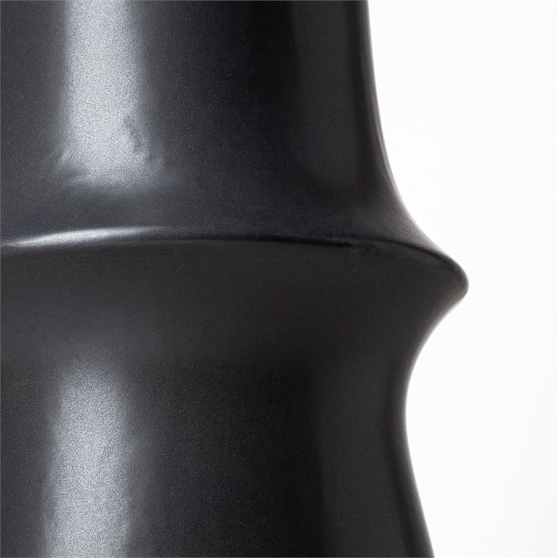 Laforge III Black Ceramic Vase