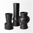 Laforge III Black Ceramic Vase