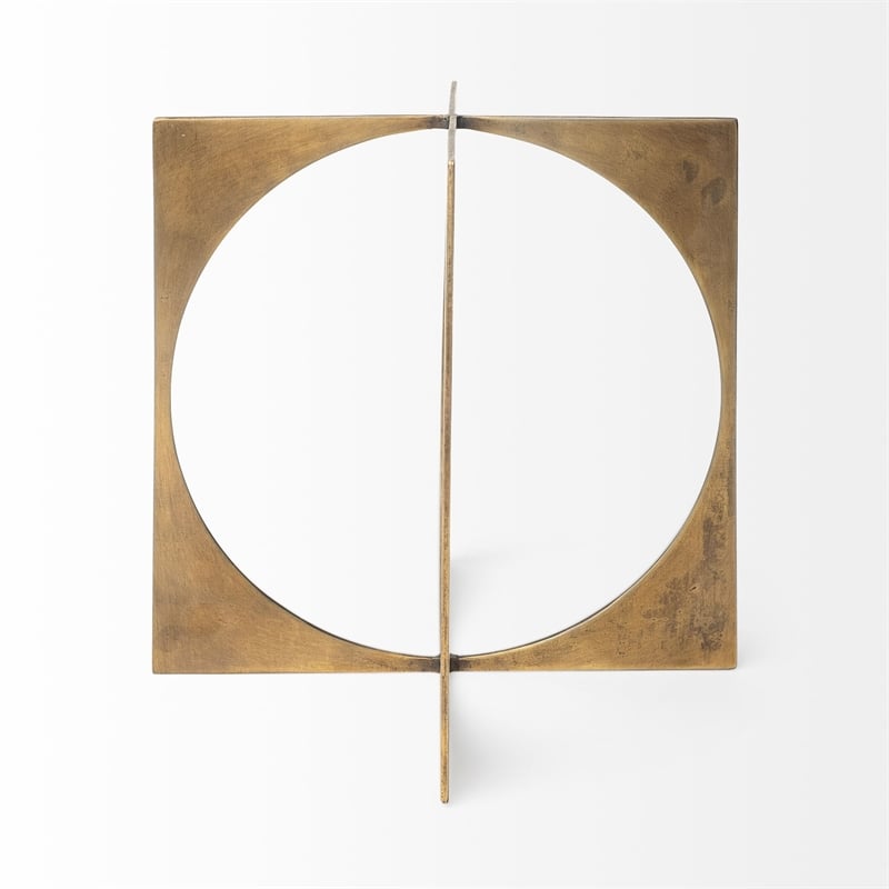 Lima II (Large) Gold Geometric Decorative Object