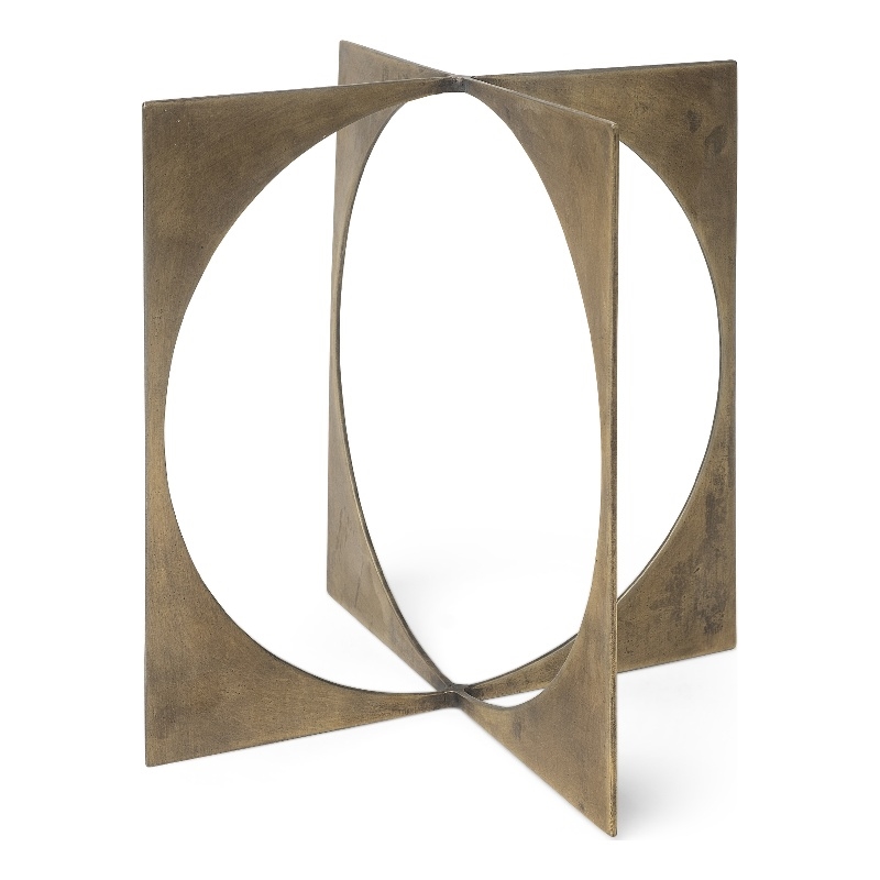 Lima II (Large) Gold Geometric Decorative Object