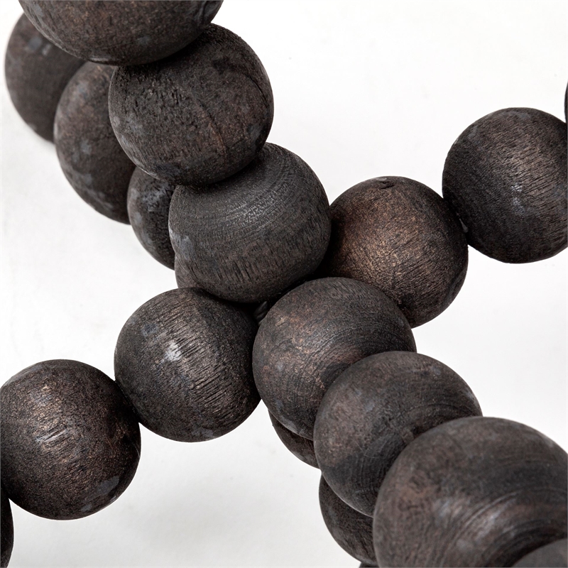 Carollan II (Large) Black Geometric Wood Ball Jack