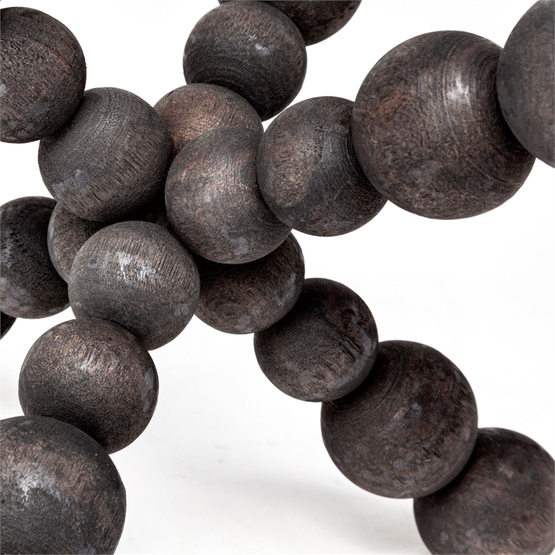 Carollan II (Large) Black Geometric Wood Ball Jack